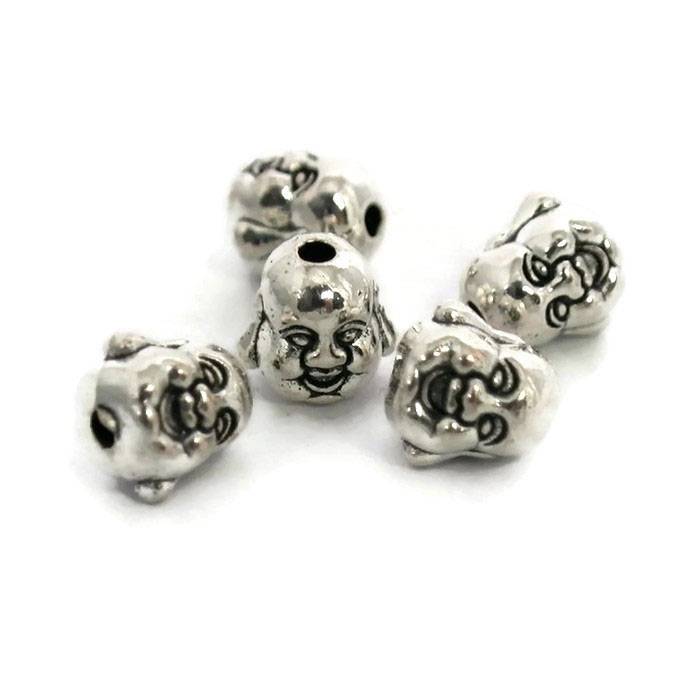 Boeddha (lachende) kralen 9,5x10x9 mm (5 st)