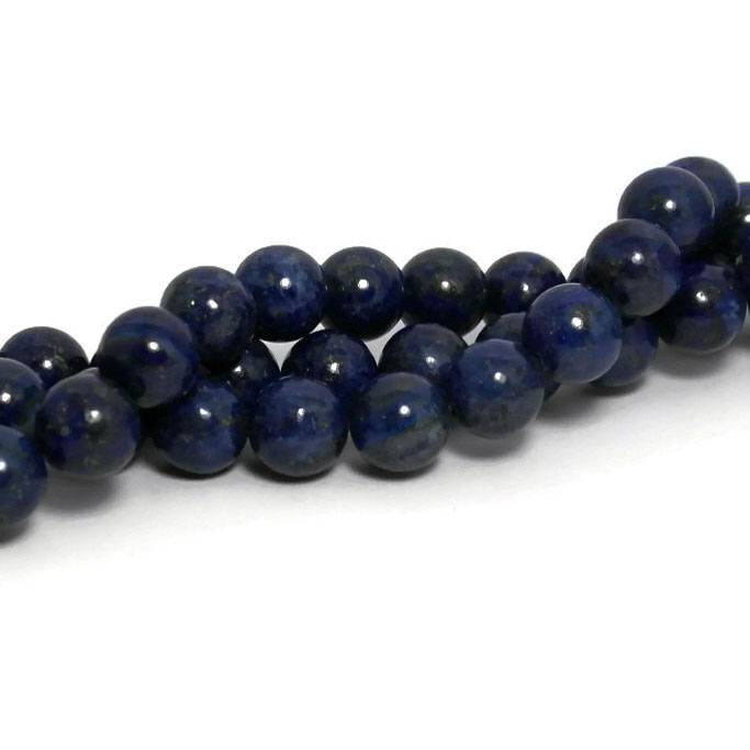 Lapis lazuli kralen 10 mm rond (natuurlijk) (streng)
