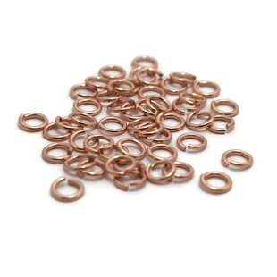 Buigringen rosé goudkleur 5 mm (zakje 50 st)