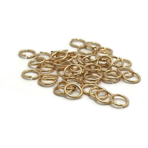 Buigringen goudkleur 6 mm (zakje 50 st)