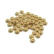 Metalen kralen spacer goudkleur 4x2 mm (zakje 50 st)