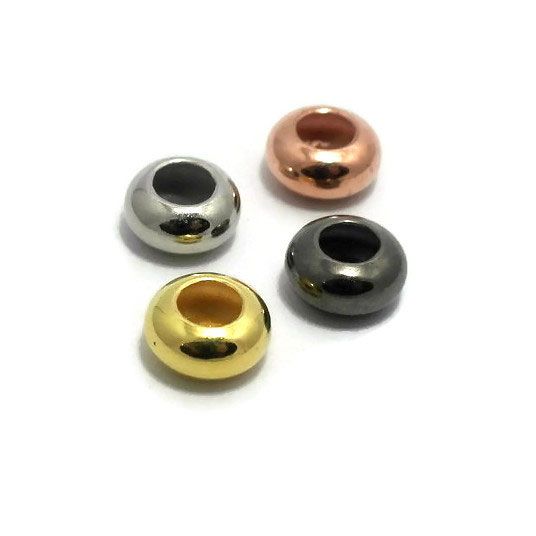 Metalen kralen spacer rosé goudkleur (p/st)