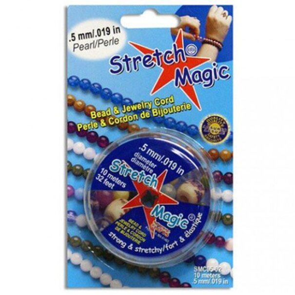 Stretch Magic elastiek pearl, diameter 0,5-1,0mm