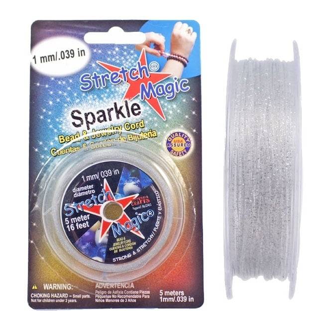 Stretch Magic elastiek Sparkle Silver 1,0 mm