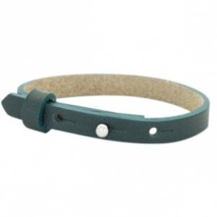 Cuoio armband leer 8 mm forrest green (p/st)