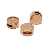 Cuoio schuiver voor 12 mm cabochon rosé goudkleur (p/st)