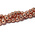 Lava kralen 6~7 mm rond electroplated rosé goudkleurig (streng)