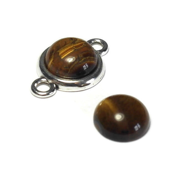 Tijgeroog cabochon 12 mm (p/st)