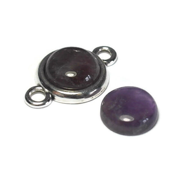 Amethist cabochon 12 mm (p/st)