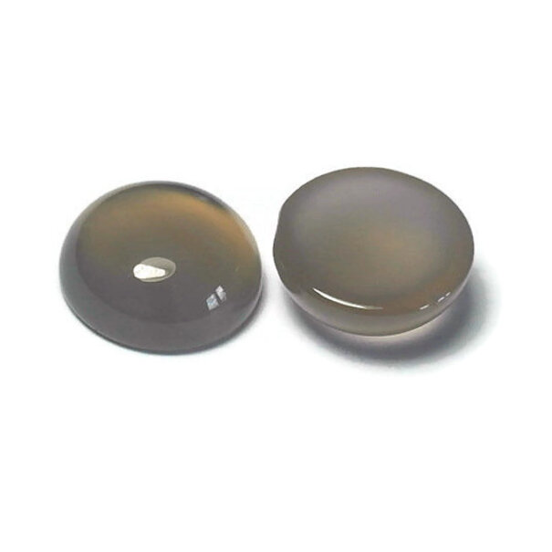 Agaat - Grijze agaat cabochon 12 mm (p/st)