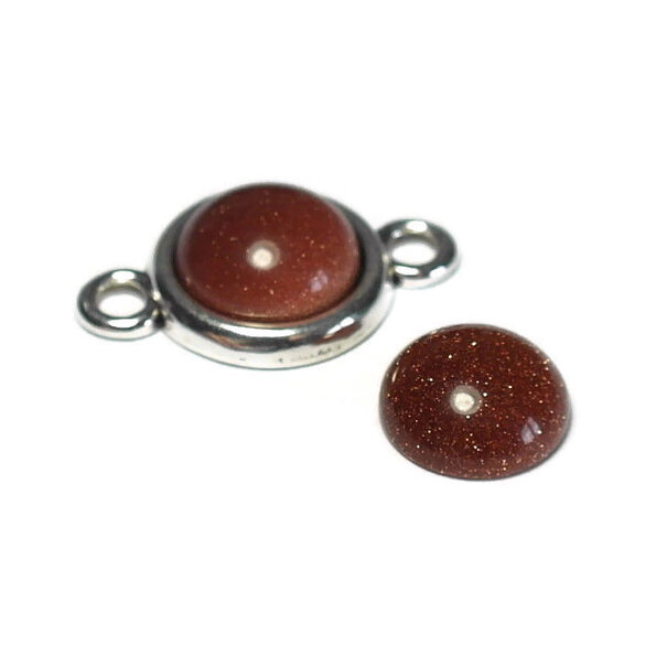 Goudsteen (bruin) cabochon 12 mm (p/st)