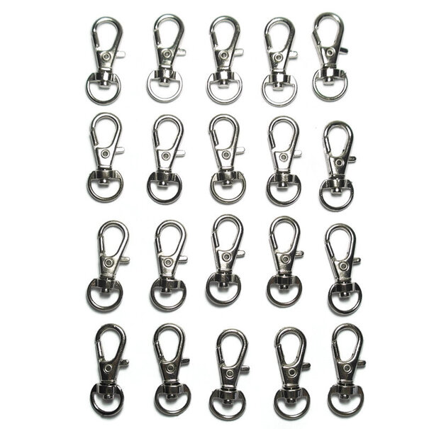 Sleutelhangers, 50 stuks, karabijnhaken KRB