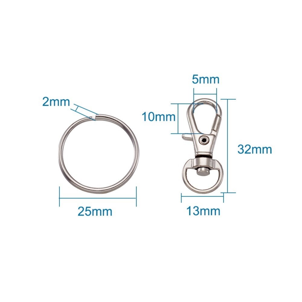 Sleutelhanger set van 100 stuks