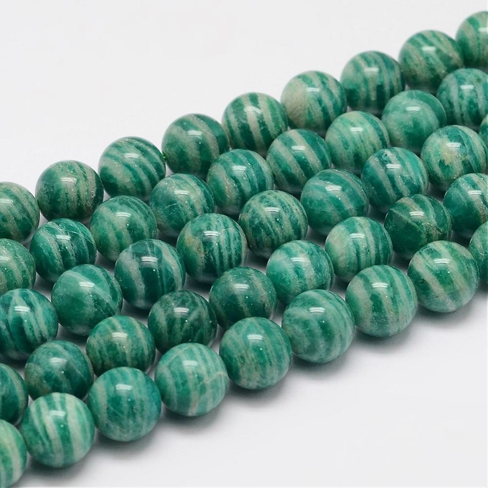 Amazoniet kralen 10 mm rond Russisch (streng)