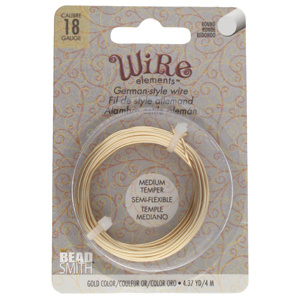 Wire elements -16 gauge 'Gold' semi-flexibel