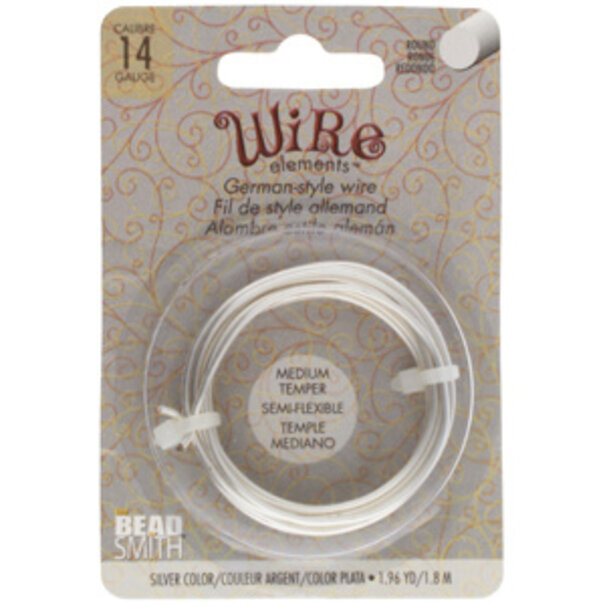 Wire elements -14 gauge 'Silver' semi-flexibel