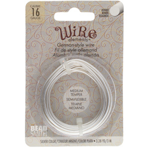 Wire elements -16 gauge 'Silver' semi-flexibel