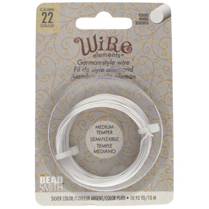 Wire elements -22 gauge 'Silver' semi-flexibel