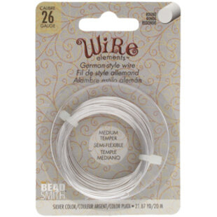 Wire elements -26 gauge 'Silver' semi-flexibel