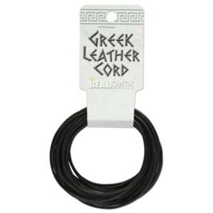 Grieks leer 1,5 mm zwart (5 meter)