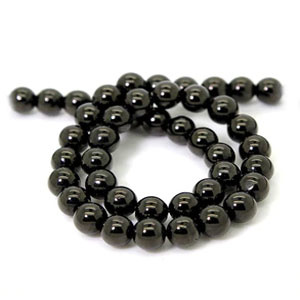 Shungiet kralen 10 mm rond (streng)