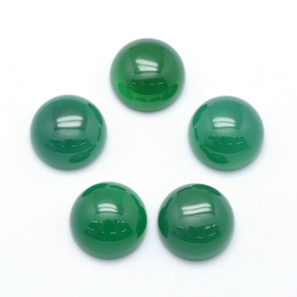 Onyx - groene onyx cabochon 12 mm