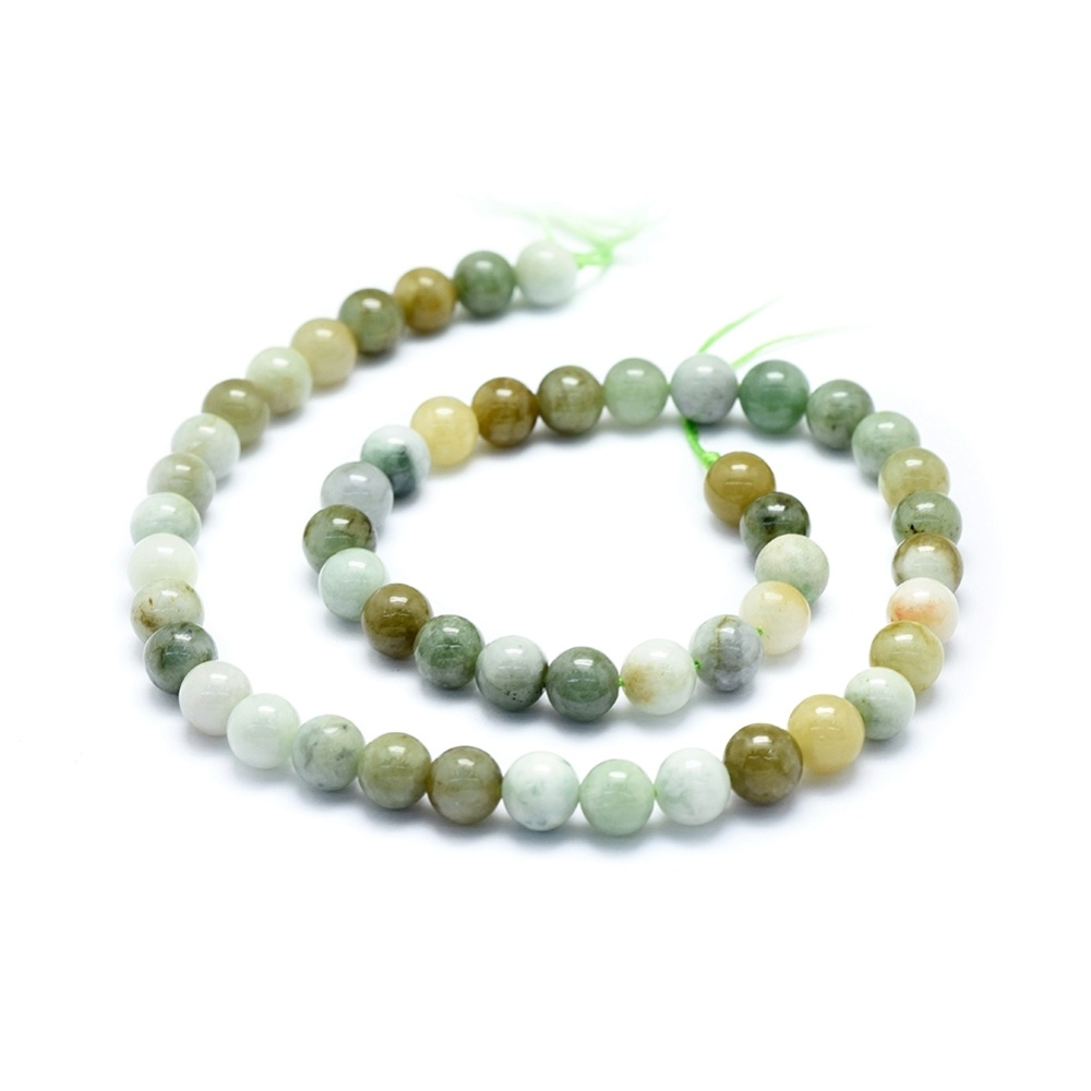 Jade (jadeiet) kralen 8 mm rond (streng)