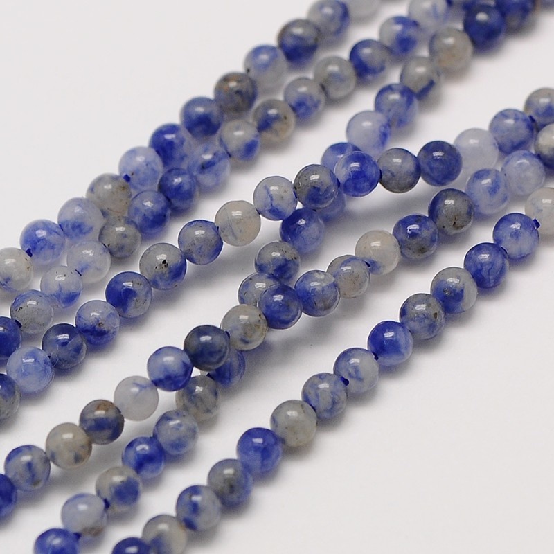 Blue spot kralen 2 mm rond (streng)