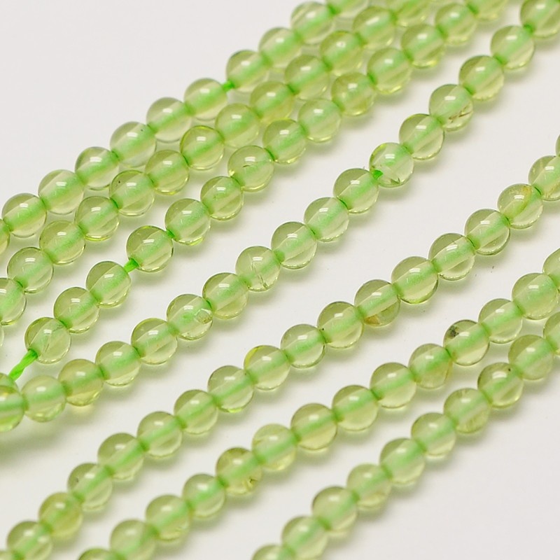 Peridot kralen 2 mm rond (streng)