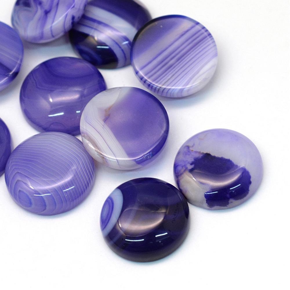 Agaat - gestreepte agaat cabochon 20 mm paars