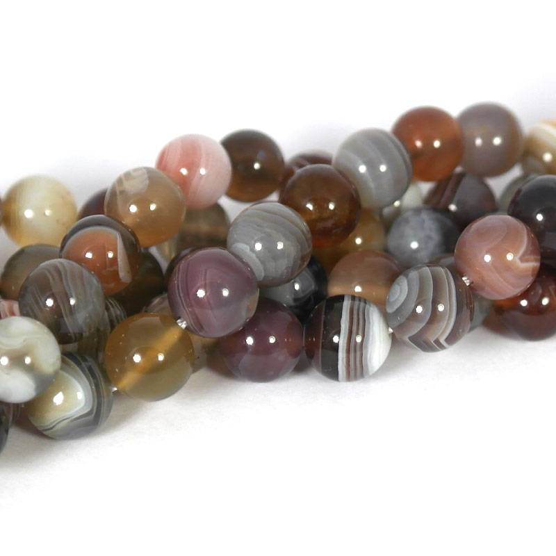 Agaat - Botswana agaat kralen 8 mm rond (1/2 streng)