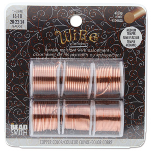 Wire elements - 16-24 gauge assortiments verpakking 'Copper'