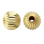 Goldfilled 14kt kralen - rond 4 mm 'geribbeld' (p/st)