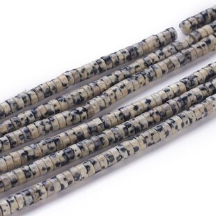 Dalmatier Jaspis Heishi Kralen (4~4,5x2,5 mm) – Halve Streng