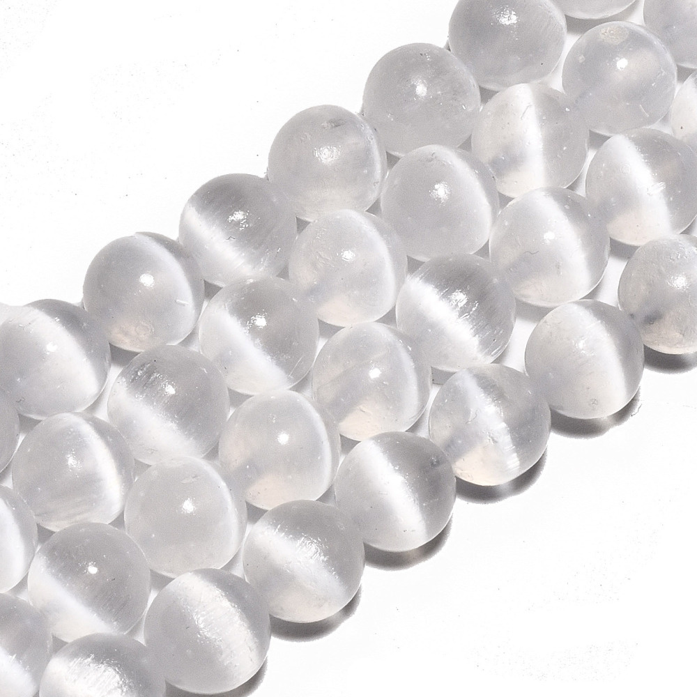 Seleniet kralen 8 mm rond AAA kwaliteit (1/2 streng)
