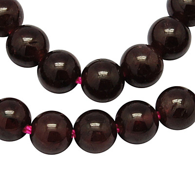 Granaat kralen 6 mm rond (streng)