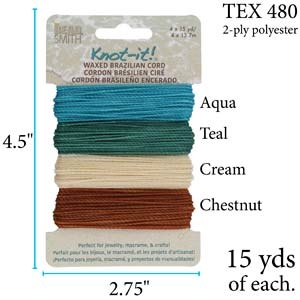 Knot-it Waxed Koord - Beach N' Sea