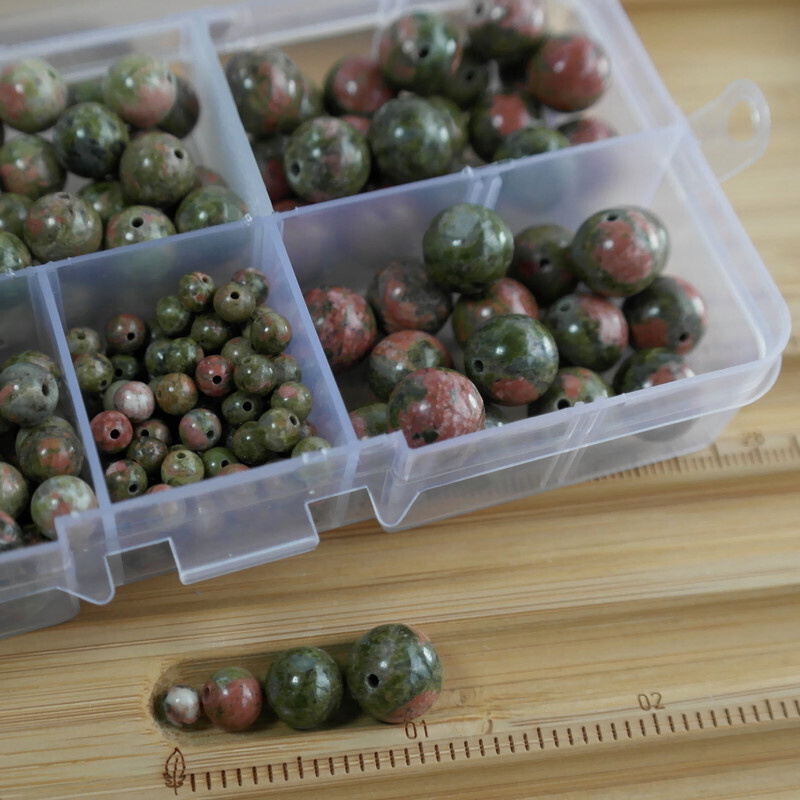 Unakiet edelsteen kralen set 4,6,8 en 10 mm
