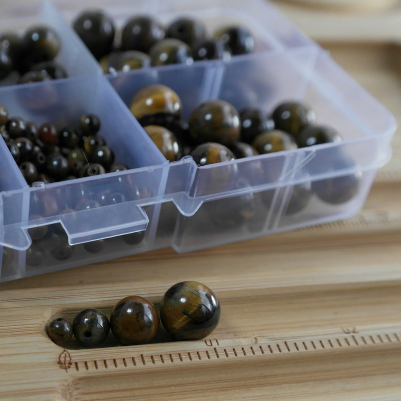 Tijgeroog edelsteen kralen set 4,6,8 en 10 mm