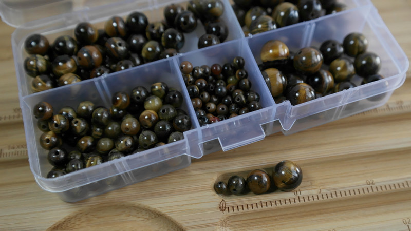 Tijgeroog edelsteen kralen set 4,6,8 en 10 mm