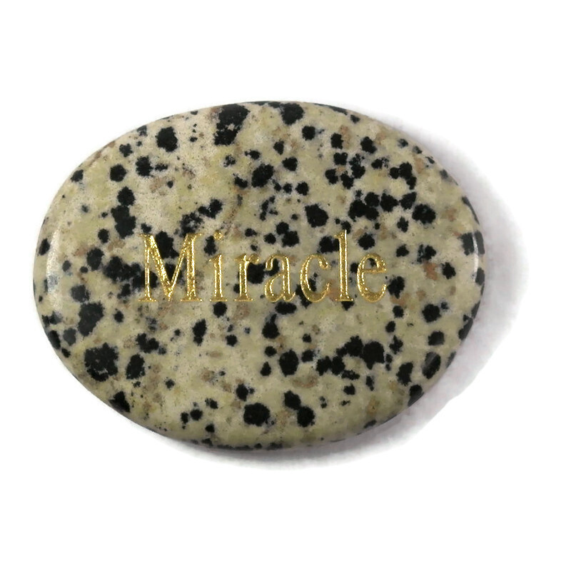 Dalmatier jaspis zaksteen / oplegger 'Miracle'