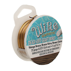 Craft Wire 'Vintage Bronze' 16-28 gauge
