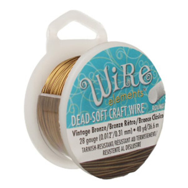 Craft Wire 'Vintage Bronze' 16-28 gauge