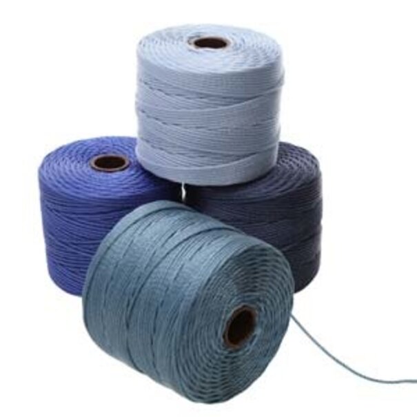 S-Lon Bead Cord , 4 kleuren mix, Denim