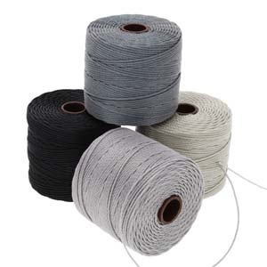 S-Lon Bead Cord , 4 kleuren mix, Cool Neutrals
