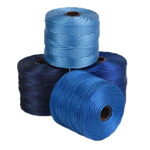 S-Lon Bead Cord , 4 kleuren mix, Blue Tones