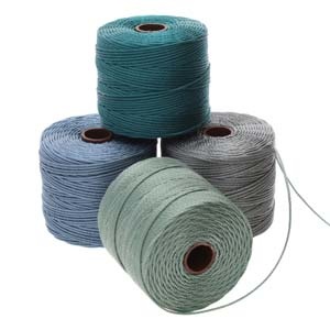 S-Lon Bead Cord , 4 kleuren mix, Ocean Mist