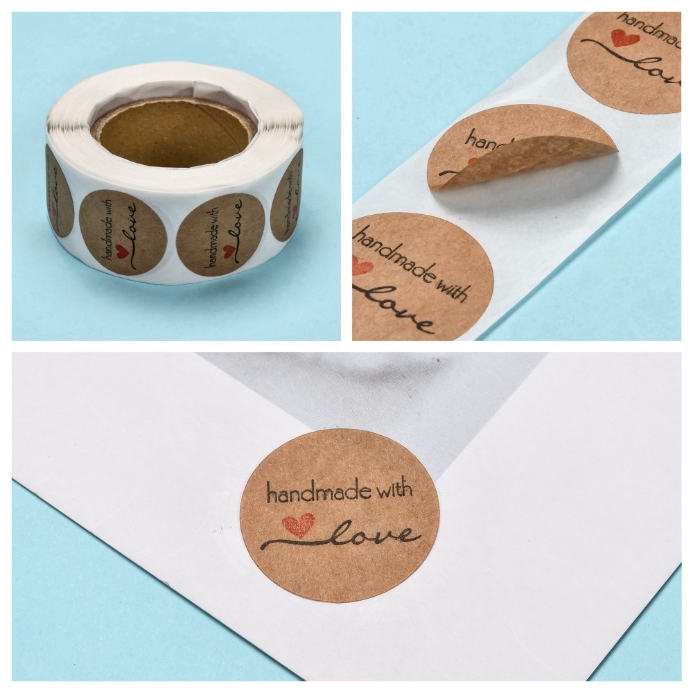 Sluitstickers - Handmade with Love - 20 stickers