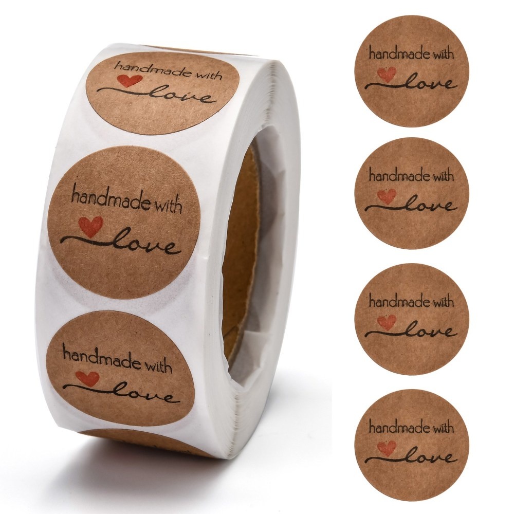 Sluitstickers - Handmade with Love - 20 stickers