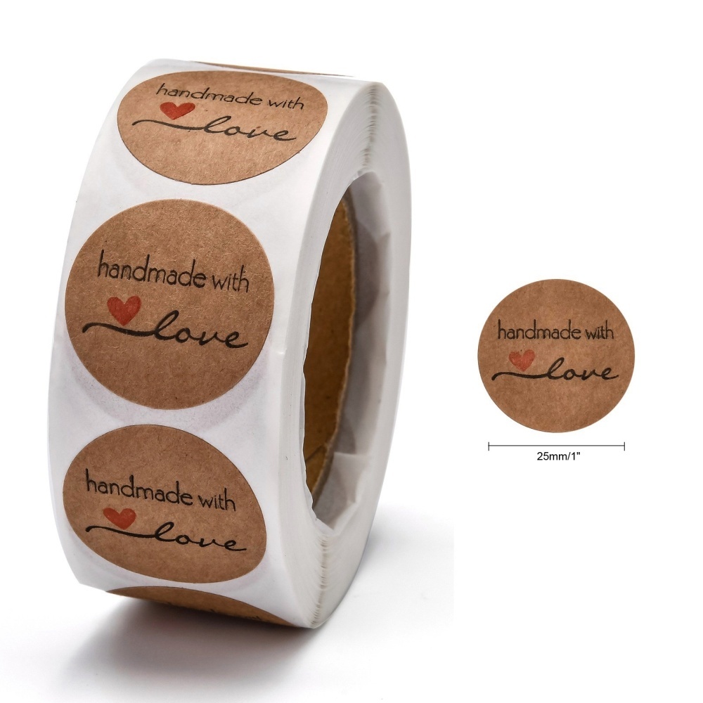 Sluitstickers - Handmade with Love - 20 stickers